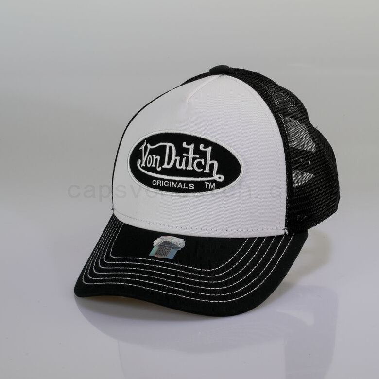 (image for) Outlet Shop Von Dutch Originals -Trucker Boston Cap, white/black F0817888-01182